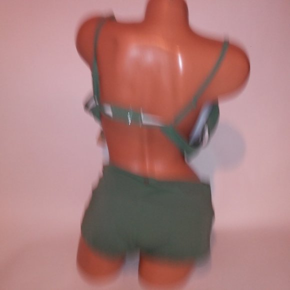 Victoria Secret PINK Swim Bikini XXL Green Push Up High Waist‎ Cheeky Shortie - Picture 9 of 14